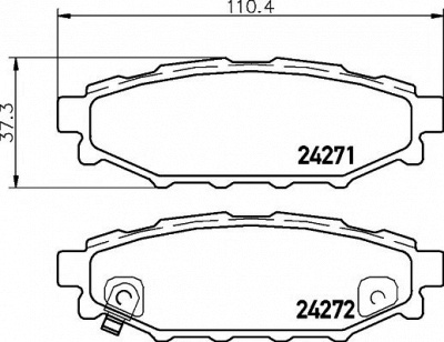 HELLA PAGID 8db355012261 -  Комплект тормозных колодок, дисковый тормоз